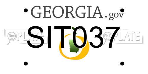SIT037 Georgia License Plate