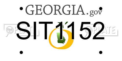 SIT1152 Georgia License Plate