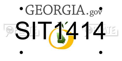 SIT1414 Georgia License Plate