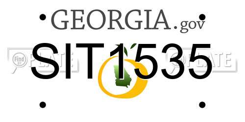 SIT1535 Georgia License Plate