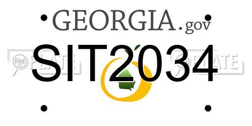 SIT2034 Georgia License Plate