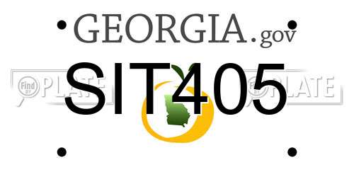 SIT405 Georgia License Plate