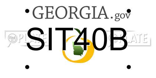 SIT40B Georgia License Plate