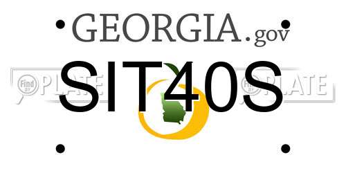 SIT40S Georgia License Plate
