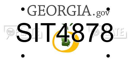 SIT4878 Georgia License Plate