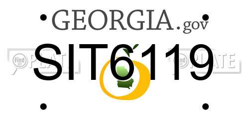 SIT6119 Georgia License Plate
