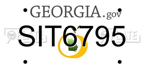 SIT6795 Georgia License Plate