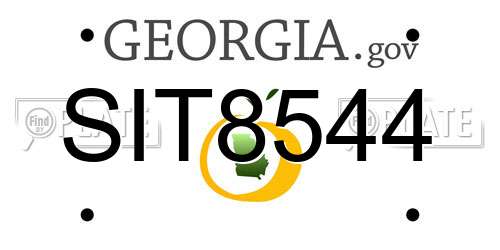 SIT8544 Georgia License Plate