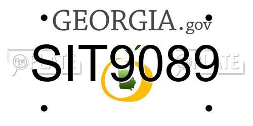 SIT9089 Georgia License Plate