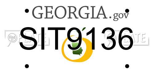 SIT9136 Georgia License Plate