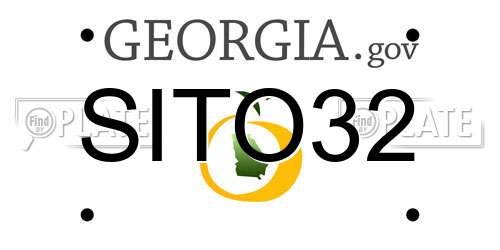 SITO32 Georgia License Plate
