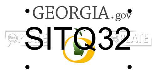 SITQ32 Georgia License Plate