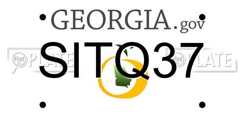 SITQ37 Georgia License Plate