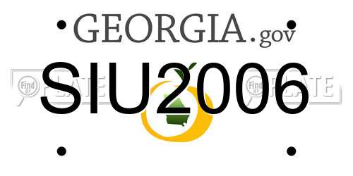 SIU2006 Georgia License Plate