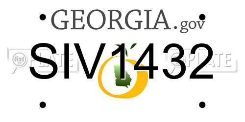 SIV1432 Georgia License Plate