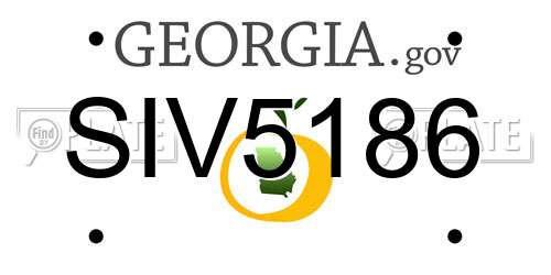 SIV5186 Georgia License Plate