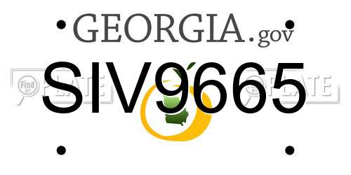 SIV9665 Georgia License Plate