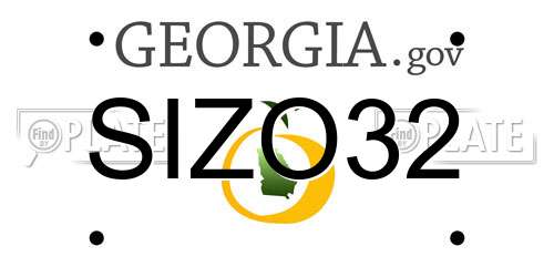 SIZO32 Georgia License Plate
