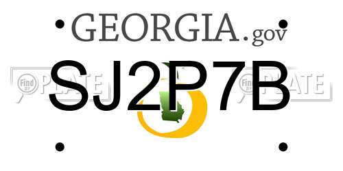 SJ2P7B Georgia License Plate