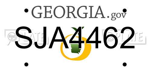 SJA4462 Georgia License Plate