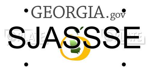 SJASSSE Georgia License Plate