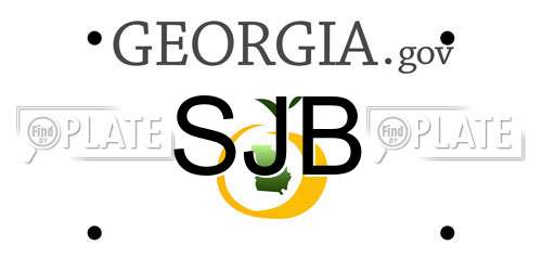 SJB Georgia License Plate