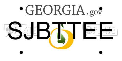SJBTTEE Georgia License Plate