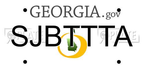 SJBTTTA Georgia License Plate