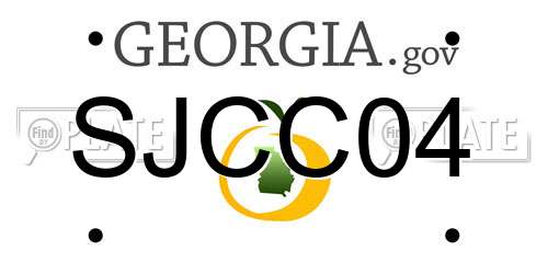 SJCC04 Georgia License Plate