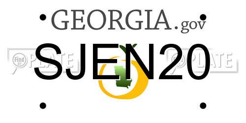 SJEN20 Georgia License Plate