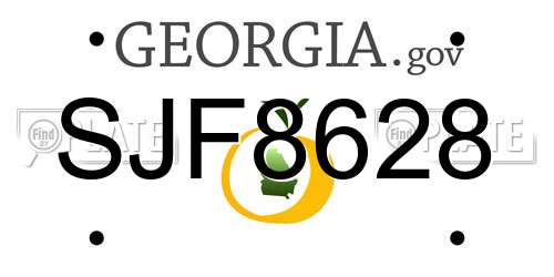 SJF8628 Georgia License Plate