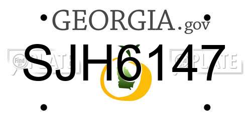 SJH6147 Georgia License Plate