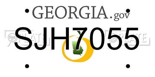 SJH7055 Georgia License Plate