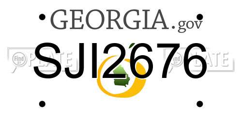 SJI2676 Georgia License Plate