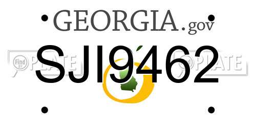 SJI9462 Georgia License Plate