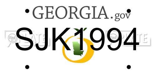 SJK1994 Georgia License Plate