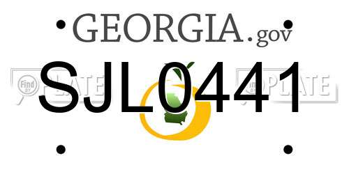 SJL0441 Georgia License Plate