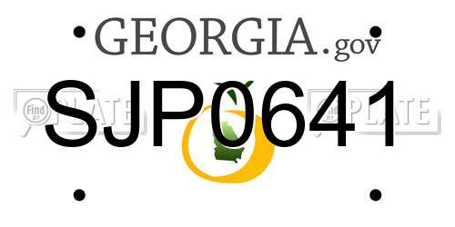 SJP0641 Georgia License Plate