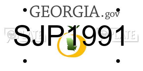 SJP1991 Georgia License Plate