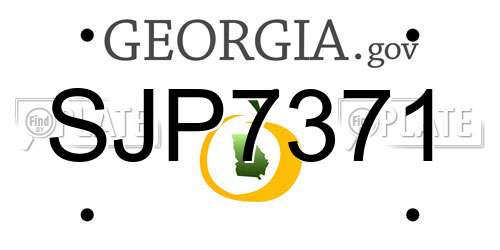 SJP7371 Georgia License Plate
