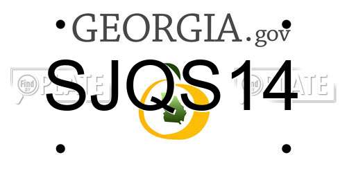 SJQS14 Georgia License Plate
