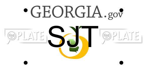 SJT Georgia License Plate