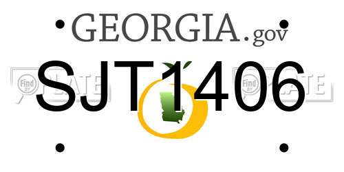 SJT1406 Georgia License Plate
