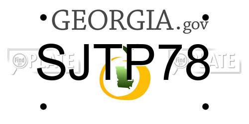 SJTP78 Georgia License Plate
