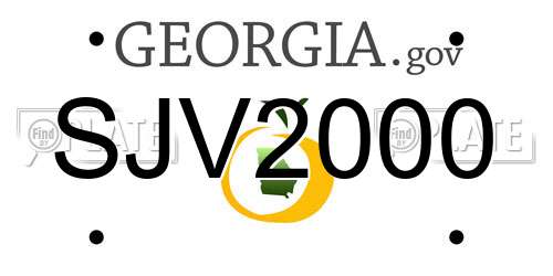 SJV2000 Georgia License Plate