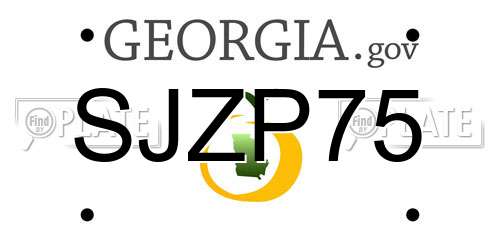 SJZP75 Georgia License Plate