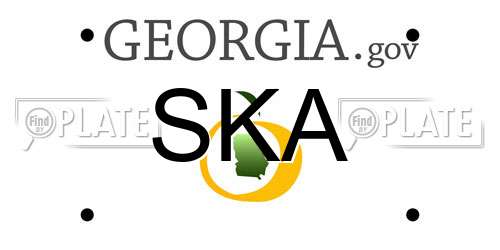 SKA Georgia License Plate