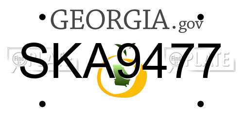 SKA9477 Georgia License Plate