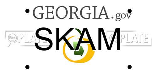 SKAM Georgia License Plate