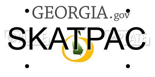 SKATPAC Georgia License Plate